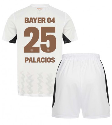 Bayer Leverkusen Exequiel Palacios #25 Segunda Equipación Niños 2024-25 Manga Corta (+ Pantalones cortos)